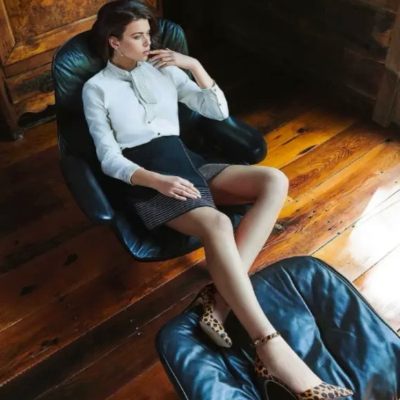 Vince Camuto Womens Black Faux Wrap Asymmetric Night Out Mini Skirt 14 NWT - Picture 4 of 15